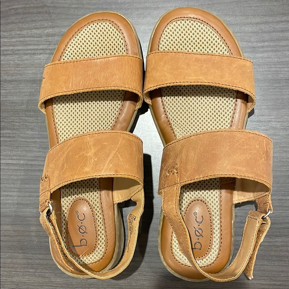 b.o.c. Light Brown Leather Sandals